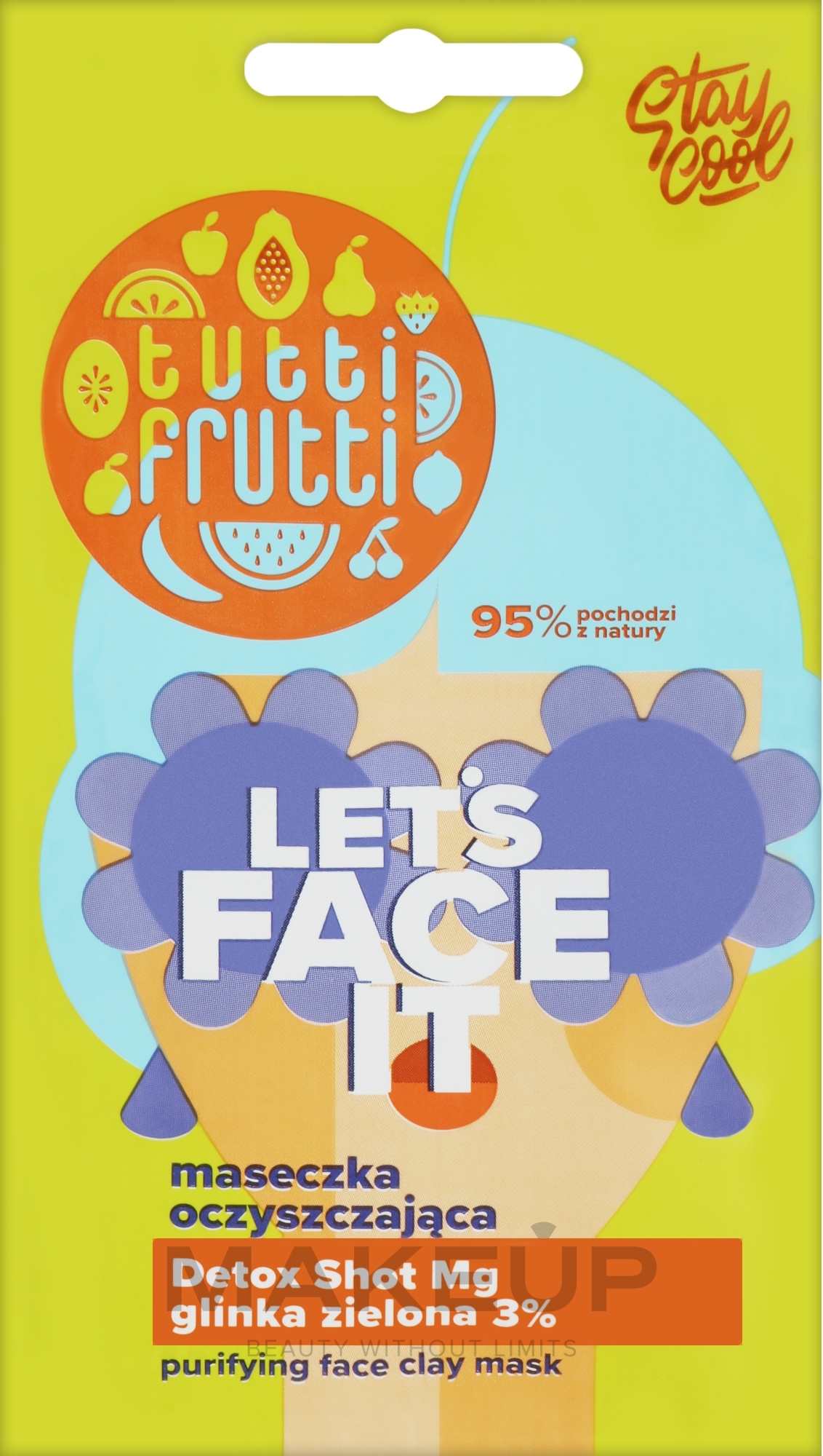 Maska oczyszczająca z zieloną glinką - Farmona Tutti Frutti Let`s Face It Purifying Face Clay Mask — Zdjęcie 7 g