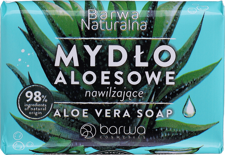 Aloesowe mydło w kostce z gliceryną - Barwa Naturalna — Zdjęcie N1