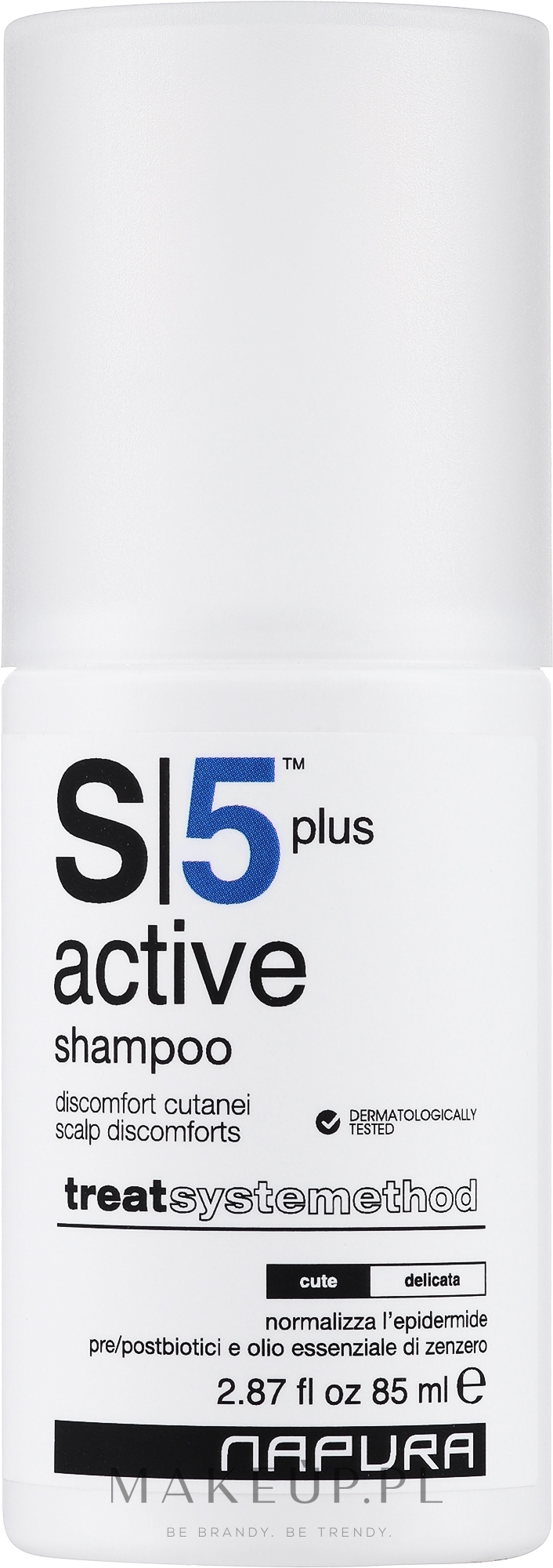 PREZENT! Szampon przeciwłupieżowy Normalizacja skóry wrażliwej - Napura S5 Active Plus Shampoo — Zdjęcie 85 ml