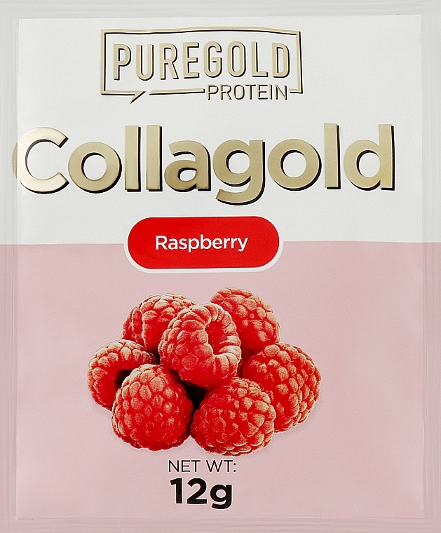Kolagen z kwasem hialuronowym, witaminą C i cynkiem Malina - Pure Gold CollaGold Raspberry — Zdjęcie N1