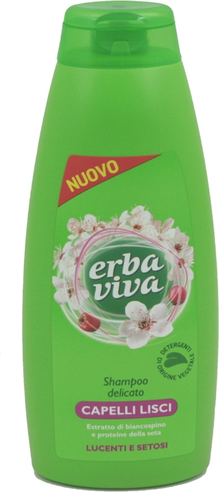 Wygładzający szampon do włosów Proteiny jedwabiu - Erba Viva Shampoo for Straight Hair 