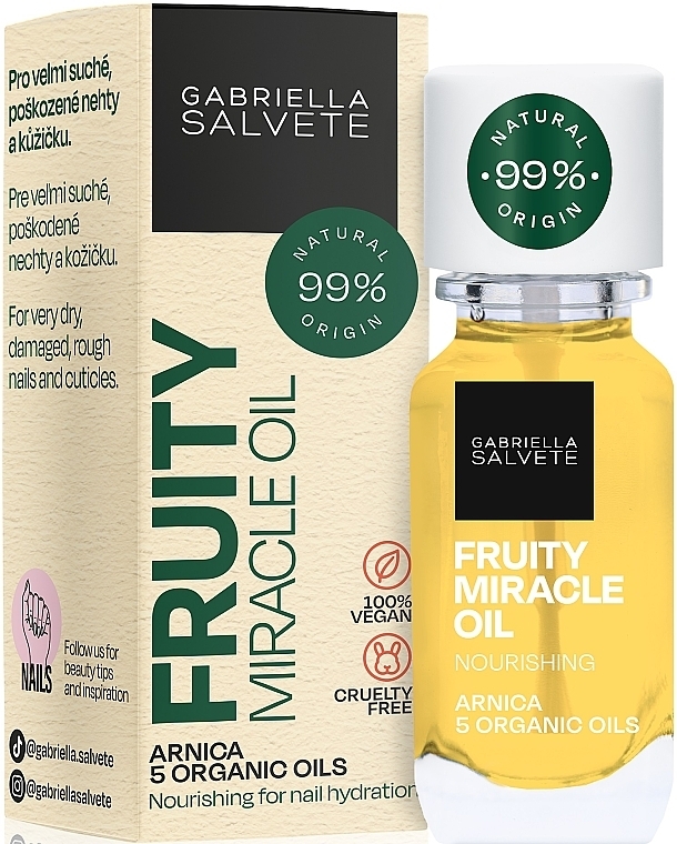 Olejek do paznokci - Gabriella Salvete Natural Fruity Miracle Oil — Zdjęcie N1