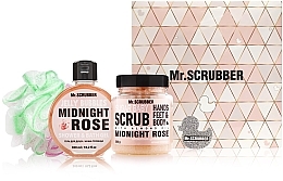 Kup Zestaw - Mr.Scrubber " Midnight Rose" (body/scr/300 g + sh/gel/300 ml + sh/sponge)