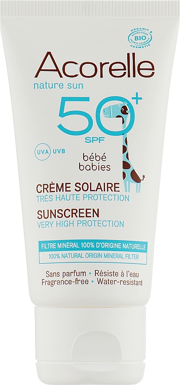 Przeciwsłoneczny krem dla dzieci SPF 50+ - Acorelle Baby Sunscreen Very High Protection SPF50 — Zdjęcie N1