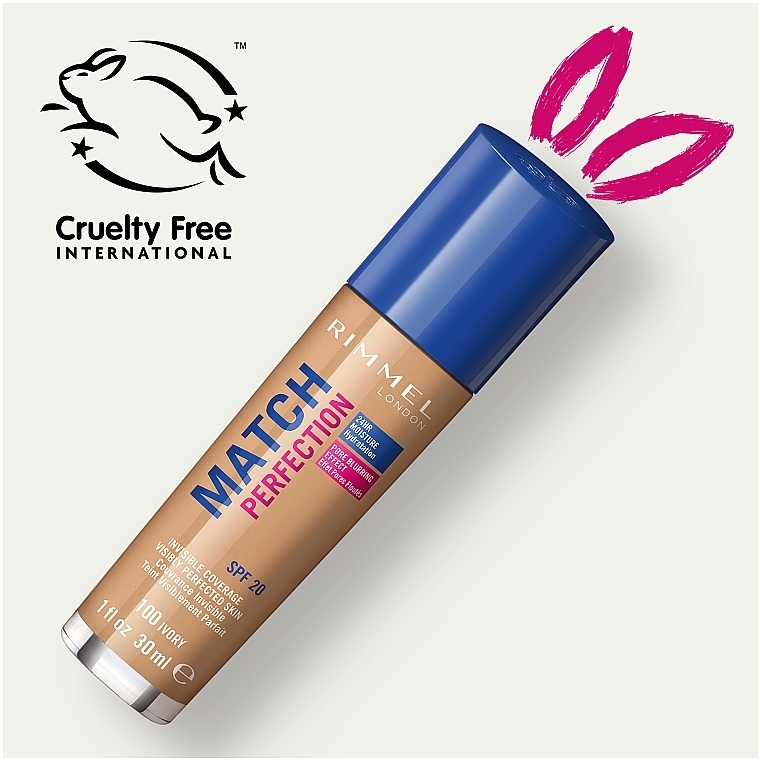 Nawilżający podkład do twarzy - Rimmel Match Perfection SPF 20 — Zdjęcie N7