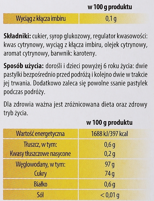 Suplement diety na chorobę lokomocyjną w tabletkach do ssania - Aflofarm Lokomotiv — Zdjęcie N3