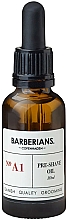 Ochronny olejek ułatwiający golenie - Barberians. №A1 Pre-Shave Oil — Zdjęcie N2