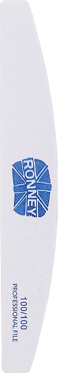 Pilnik do paznokci 100/100, biały, półksiężyc - Ronney Professional — Zdjęcie N1