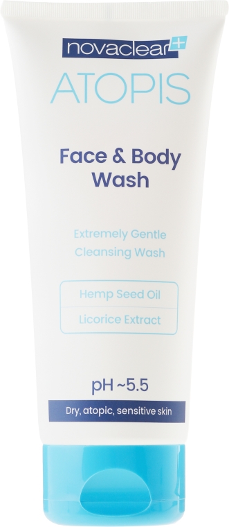 Delikatny płyn do mycia twarzy i ciała - Novaclear Atopis Face & Body Wash — Zdjęcie N3