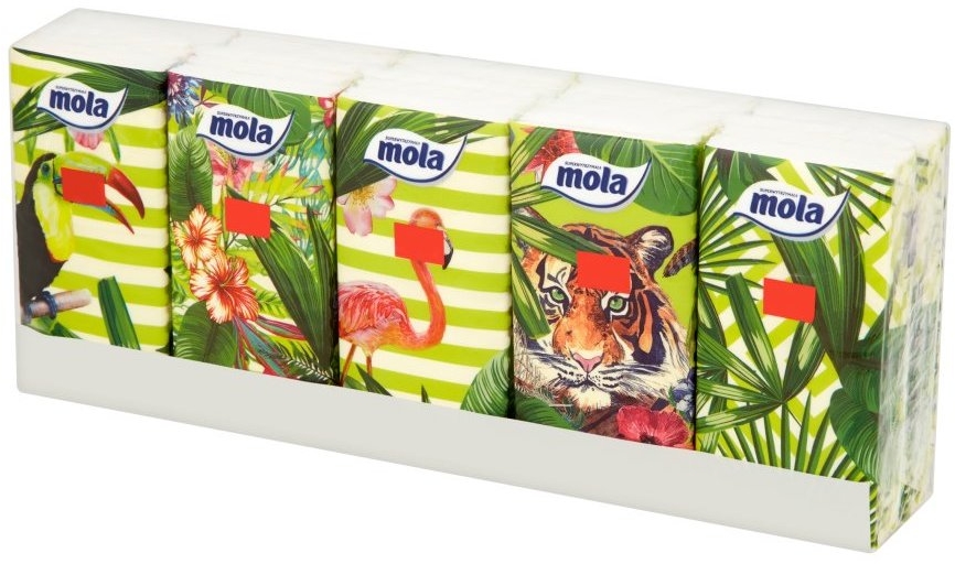 Trójwarstwowe chusteczki higieniczne - Mola Tropical Jungle Tissue — Zdjęcie N1