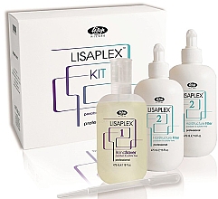 Zestaw do odbudowy włosów - Lisap Lisaplex Intro Kit (h/fluid/475ml + 2xh/filler/475ml) — Zdjęcie N2