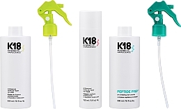 Zestaw - K18 Hair Prep + Repair Service Essentials Set (complex/hair/300ml + mist/hair/300ml + mask/hair/150ml) — Zdjęcie N2