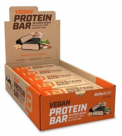 Wegański baton proteinowy Masło Orzechowe - BioTechUSA Vegan Protein Bar Peanut Butter — Zdjęcie N2