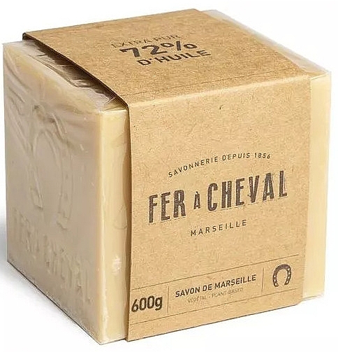 Naturalne mydło roślinne, w kostce - Fer A Cheval Vegetal Marseille Soap Cube — Zdjęcie N2