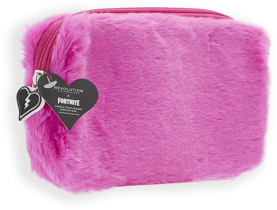 Pluszowa kosmetyczka, różowa - Makeup Revolution x Fortnite Cuddle Team Leader Cosmetics Bag — Zdjęcie N1