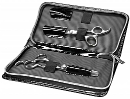 Kup Zestaw 2 nożyczek w czarnym etui - Olivia Garden SilkCut Scissors 500 + 635 Black Pouch