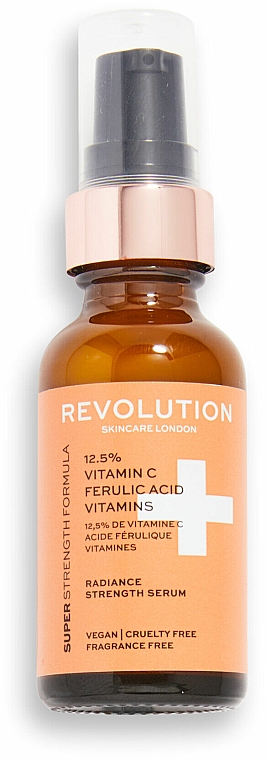 Ujędrniające serum do twarzy - Revolution Skincare 12.5% Vitamin C Ferulic Acid and Radiance Vitamins Serum