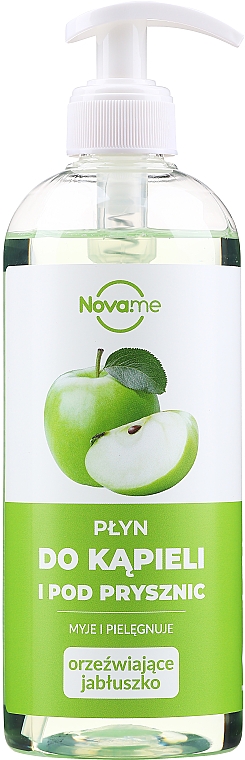 Płyn do kąpieli i pod prysznic Orzeźwiające jabłko - Novame Refreshing Apple — Zdjęcie N1