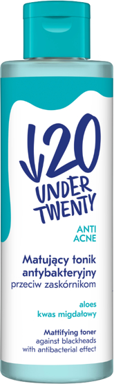 Under 20, Anti Acne, Tonik łagodząco-matujący 24h przeciw trądzikowi, Under  Twenty - Opinie, Testy, Cena