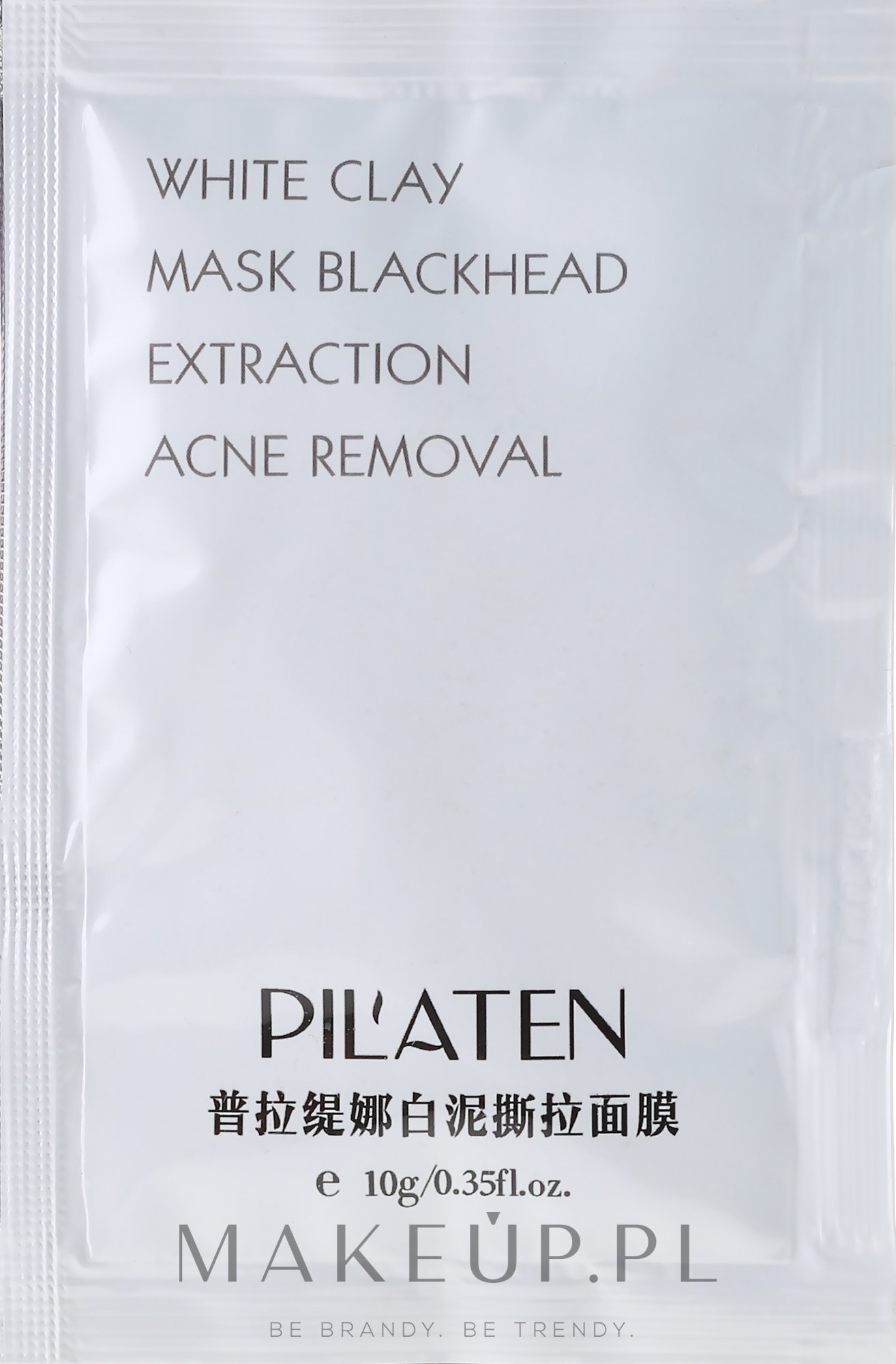 Maska do twarzy z glinką białą - Pil'aten White Clay Mask Blackhead Extraction Acne Removal (próbka) — Zdjęcie 10 g