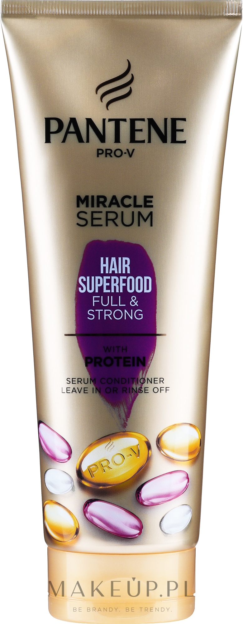 Odżywka do włosów zniszczonych - Pantene Pro-V Miracle Serum Hair Superfood Full & Strong With Protein Serum Conditioner — Zdjęcie 200 ml