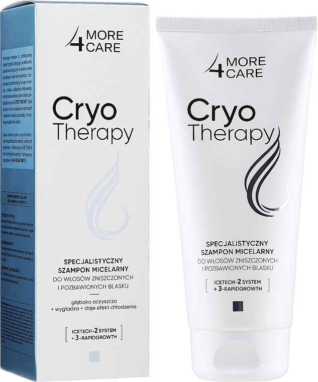 Szampon micelarny do włosów zniszczonych i matowych - More4Care Cryo Therapy Shampoo — Zdjęcie N1