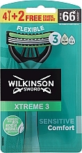 Jednorazowe maszynki do golenia dla mężczyzn, 6 szt. - Wilkinson Xtreme 3 Sensitive Comfort — Zdjęcie N1