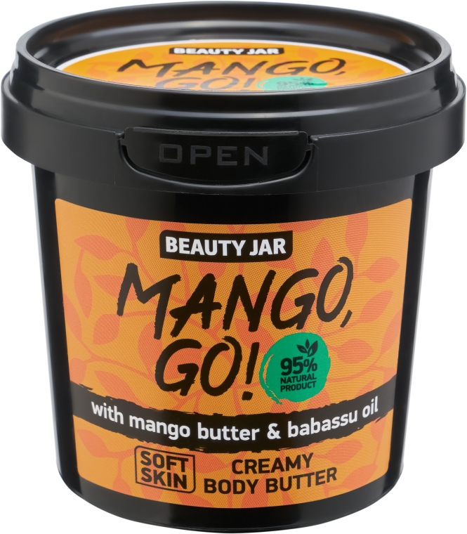 Kremowe masło do ciała z masłem mango i olejem babassu - Beauty Jar Mango Go! Creamy Body Butter — Zdjęcie N1