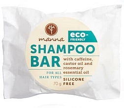 Kup Szampon w kostce z kofeiną, olejkiem rycynowym i rozmarynowym - Manna Solid Shampoo With Caffeine Castor & Rosemary Oil Refil