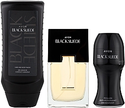 Avon Black Suede Aftershave Gift Set - Zestaw (edt 75 ml + deo 50 ml + show/gel 250 ml) — Zdjęcie N2