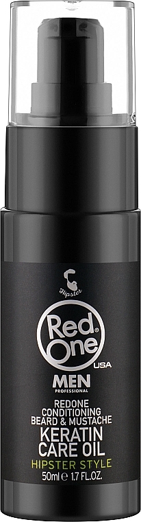 Odżywczy olejek keratynowy do brody - Red One Conditioning Beard & Mustache Keratin Care Oil — Zdjęcie N1