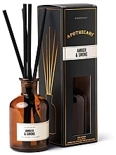 Kup Dyfuzor zapachowy - Paddywax Apothecary Glass Reed Diffuser Amber & Smoke