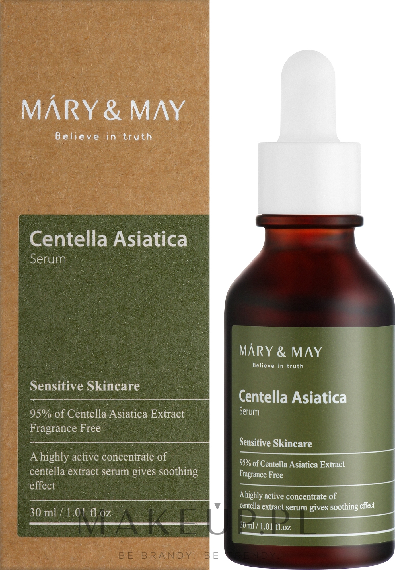 Kojące serum do skóry wrażliwej z ekstraktem z wąkroty azjatyckiej - Mary & May Centella Asiatica Serum — Zdjęcie 30 ml