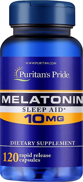 Suplement diety Melatonina - Puritan's Pride Melatonin 10 Mg — Zdjęcie N1