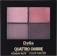 Paletka cieni do powiek - Delia Quattro Ombre Color Master — Zdjęcie N1