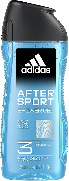 Żel pod prysznic - Adidas 3in1 After Sport Hair & Body Shower — Zdjęcie N1