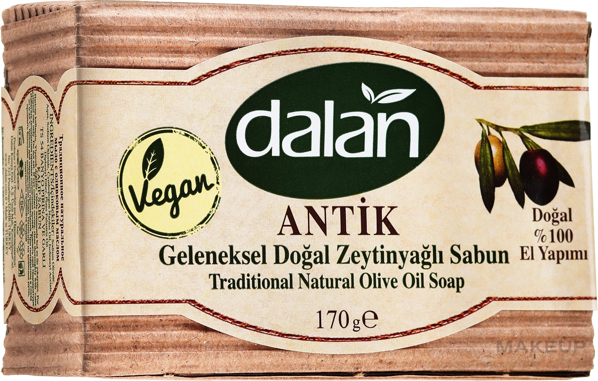 PRZECENA! Naturalne mydło w kostce z oliwą - Dalan Antique Made From Olive Oil * — Zdjęcie 170 g