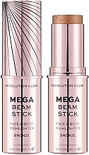Kup Rozświetlacz do twarzy i ciała - Makeup Revolution Glow Mega Beam Stick Highlighter