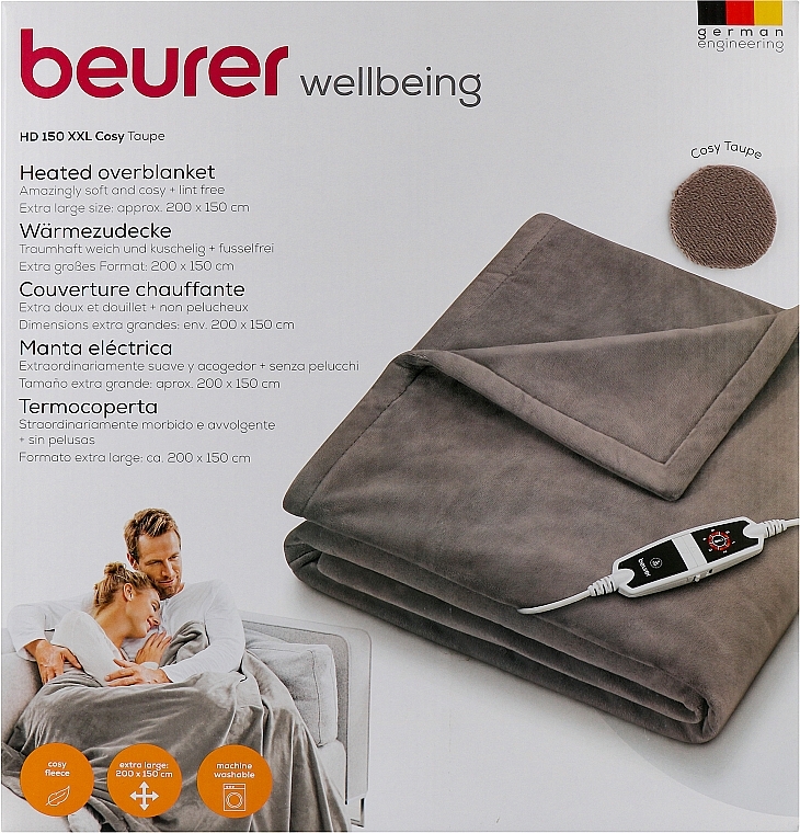 Koc elektryczny HD 150 Cosy Taupe XXL - Beurer — Zdjęcie N1