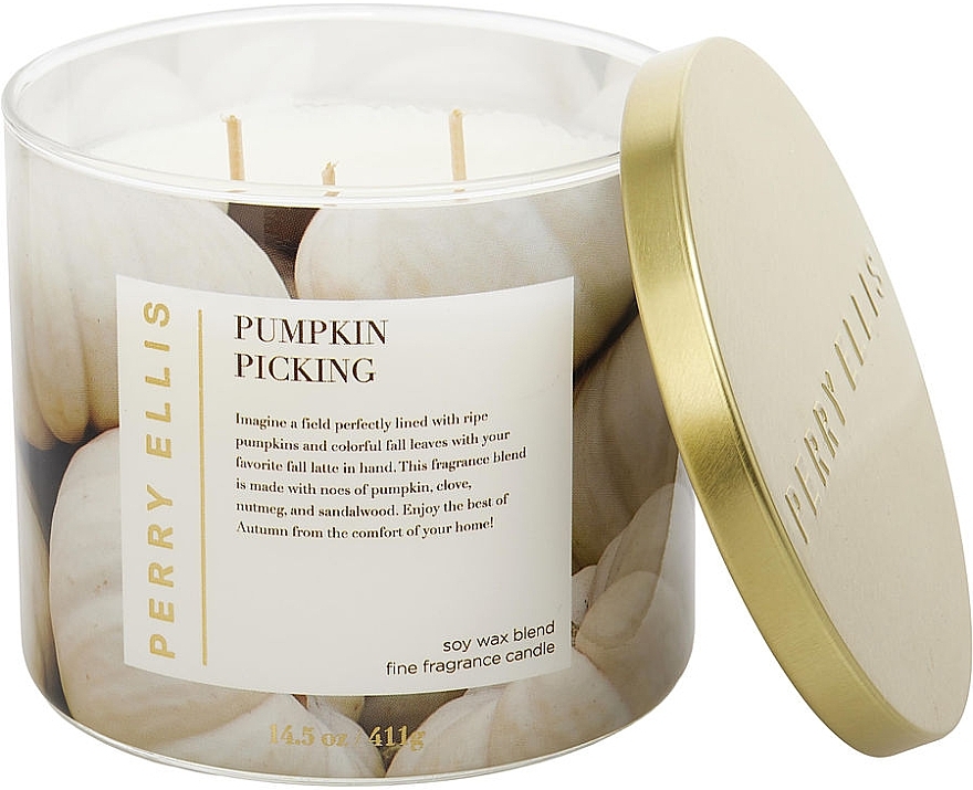 Świeca zapachowa - Perry Ellis Pumpkin Picking Fine Fragrance Candle — Zdjęcie N2