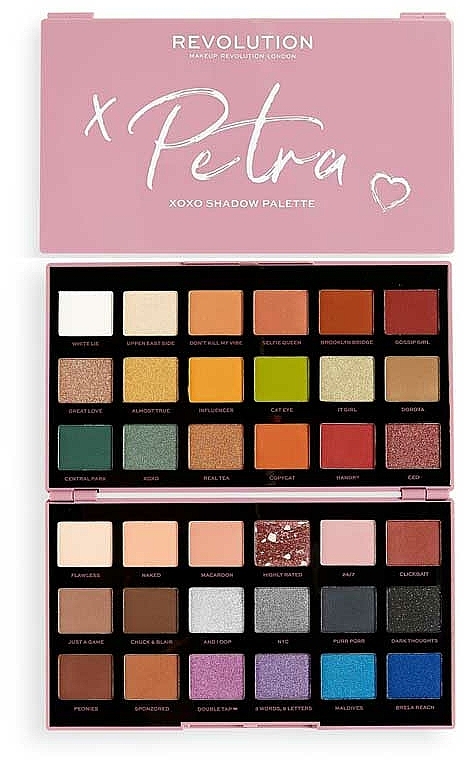 Paleta cieni do powiek - Makeup Revolution X Petra XOXO Eyeshadow Palette — Zdjęcie N1