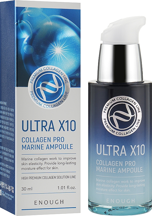 Serum do twarzy z kolagenem - Enough Ultra X10 Collagen Pro Marine Ampoule
