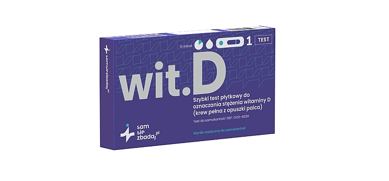 WYPRZEDAŻ Test na stężenie witaminy D we krwi - Samsiezbadaj Vitamin D Test * — Zdjęcie N1