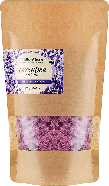 Sól do kąpieli Lavender - Folk&Flora Lavender Bath Salt — Zdjęcie N1