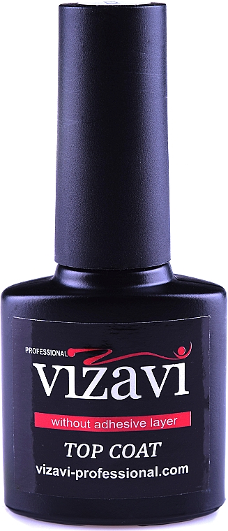 Nielepiący się top coat do paznokci - Vizavi Professional Top Coat — Zdjęcie N1