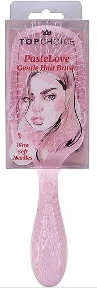 Szczotka do włosów Pastel Love, 64418, różowa - Top Choice Gentle Hair Brush — Zdjęcie N1