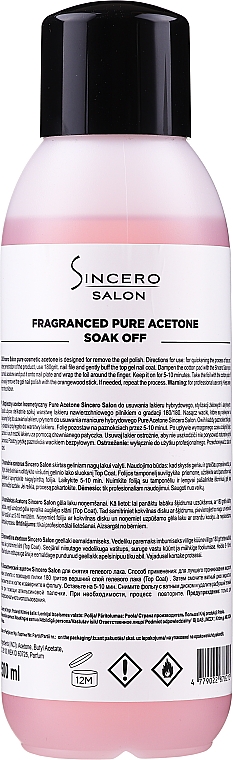 Aceton kosmetyczny - Sincero Salon Fragrant Acetone  — Zdjęcie N1