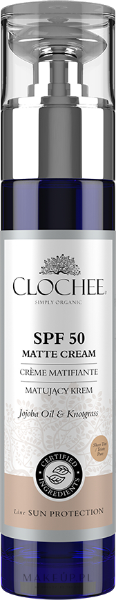 Matujący krem do twarzy SPF 50 - Clochee Matte Cream — Zdjęcie 50 ml