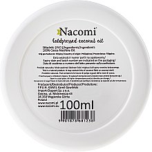100% naturalny nierafinowany olej kokosowy - Nacomi Coconut Oil 100% Natural Unrefined — Zdjęcie N2