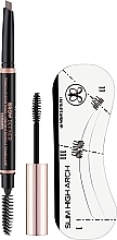 Zestaw - Anastasia Beverly Hills Brow Beginners Kit Taupe (br/Pencil/0.2g + Gel/Mini/2.5ml + Stencils) — Zdjęcie N3